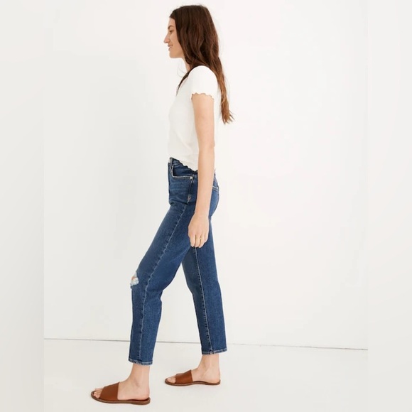 Madewell The Momjean: Comfort Stretch Edition Edition Distressed High Waist - Picture 15 of 16